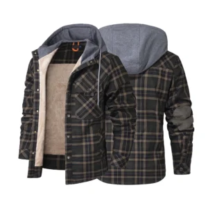 Men's Hooded Flannel Jacket